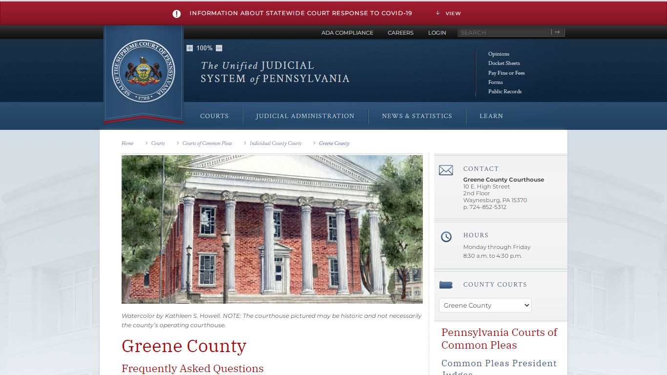 Greene County | Individual County Courts | Courts of Common Pleas ...