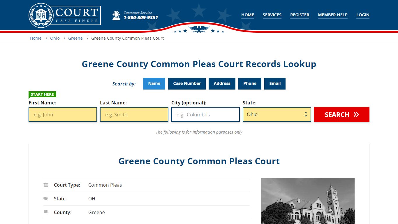 Greene County Common Pleas Court Records Lookup