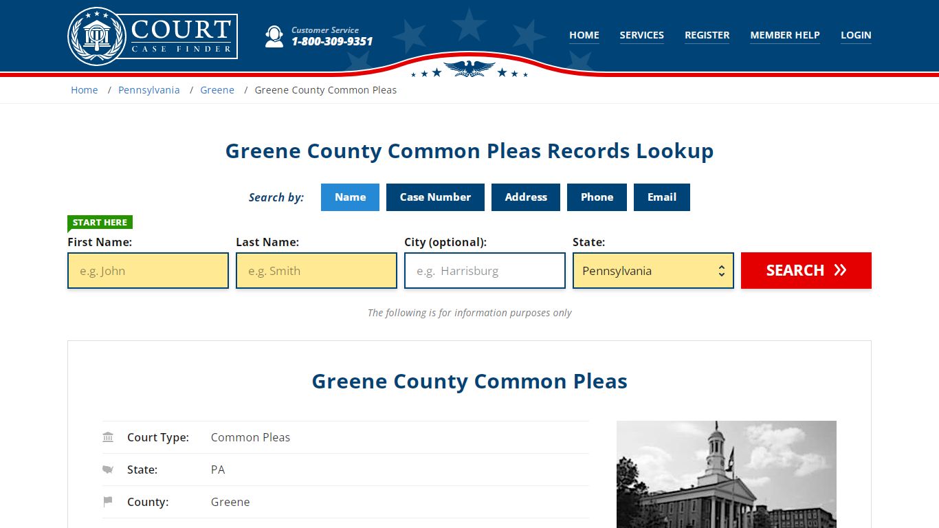 Greene County Common Pleas Records | Waynesburg, Greene County, PA ...